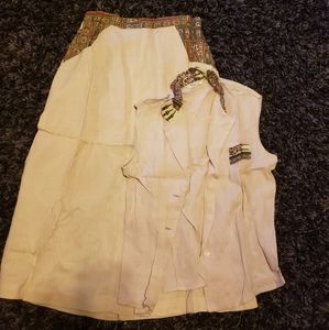 Vintage crop top and skirt